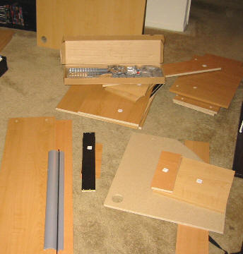 desk in pieces